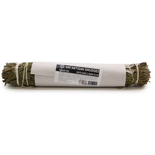 Bâton de maculage- Sauge Blanche & Cèdre 22 cm