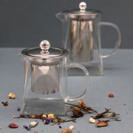 Coffret Cadeau Théière Infuseur en Verre - Forme Tour - 350ml