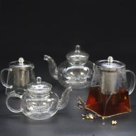 Coffret Cadeau Théière Infuseur en Verre - Forme Tour - 350ml