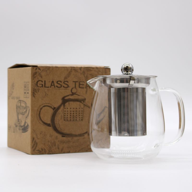 Coffret Cadeau Théière Infuseur en Verre - Contemporain - 550 ml