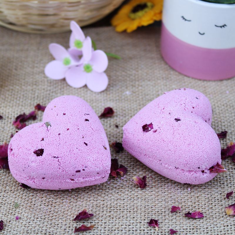 Cœur de Bain Effervescent  70g - Ylang & Rose