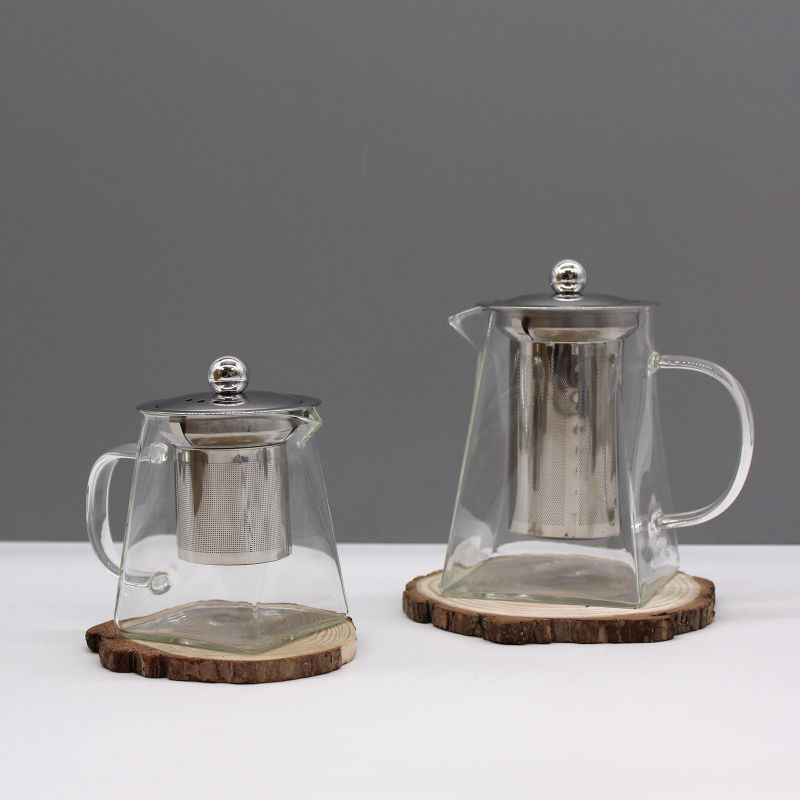 Coffret Cadeau Théière Infuseur en Verre - Forme Tour - 350ml