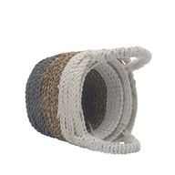 Ensemble de Paniers en Jonc de Mer - Gris / Naturel / Blanc