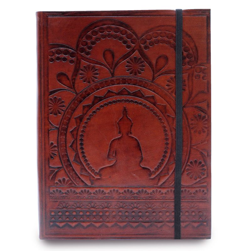 Carnet moyen avec bandoulière - Mandala tibétain