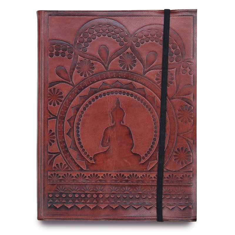 Carnet moyen avec bandoulière - Mandala tibétain