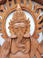 Bois sculté Ganesh - 40cm