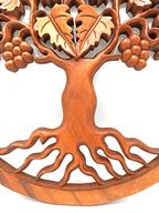 Panneau Raisins Arbre de Vie Sculté- 40cm