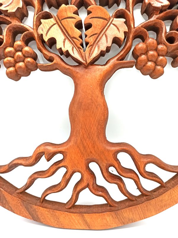 Panneau Raisins Arbre de Vie Sculté- 40cm