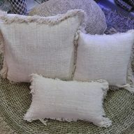 Coussin en lin 30x50cm avec frange