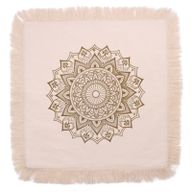 Coussin Lotus Mandala - 60x60cm - bronze