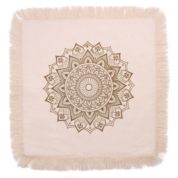 Coussin Lotus Mandala - 60x60cm - bronze