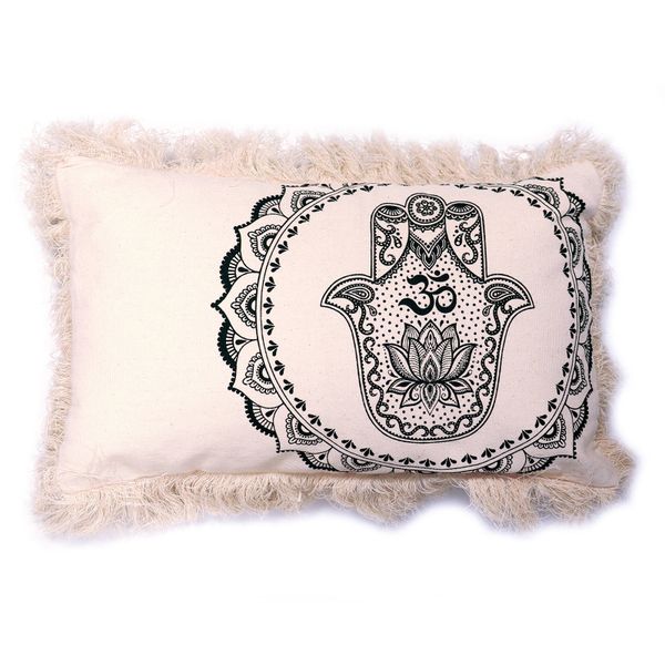 Coussin Mandala Hamsa - 30x50cm - vert
