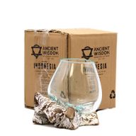 Verre sur Bois Blanchi - Petit Bol