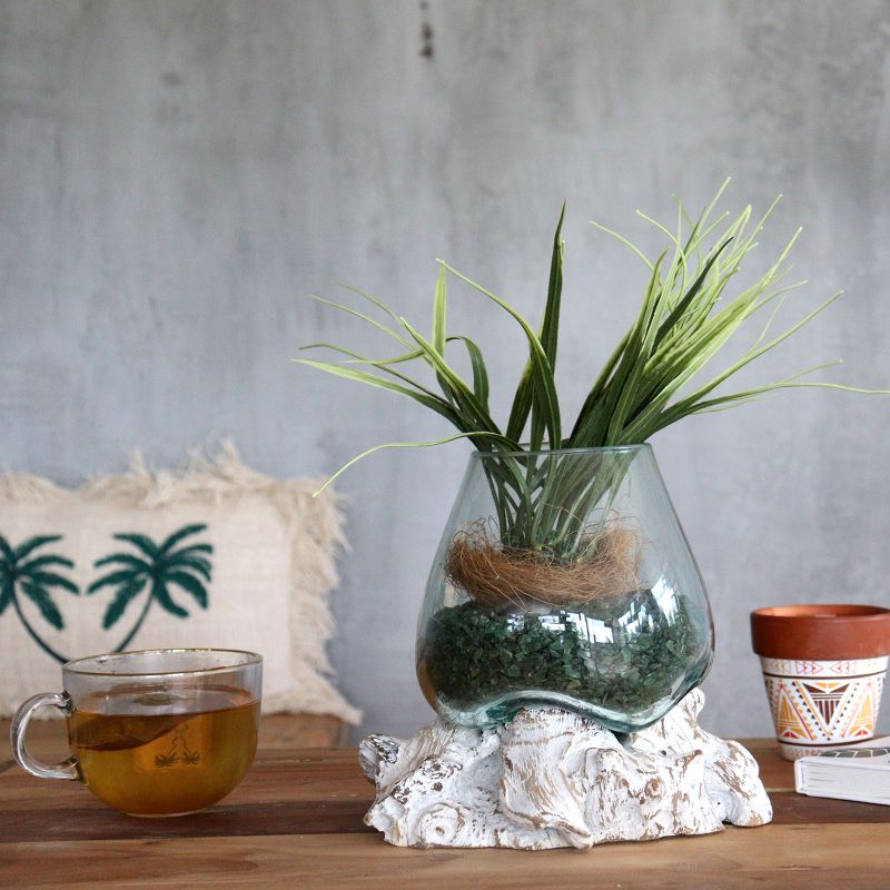 Verre sur Bois Blanchi - Petit Bol