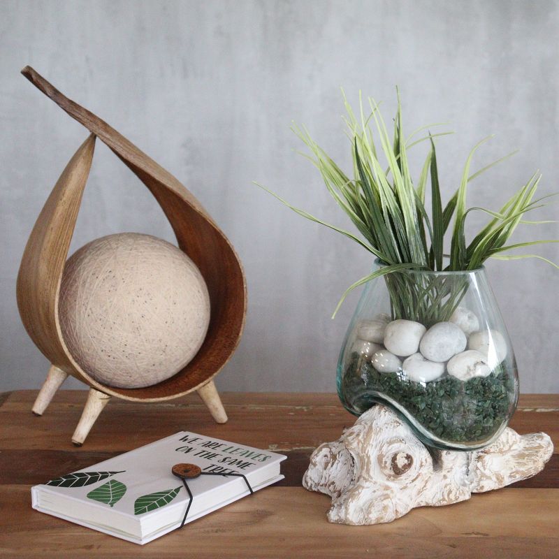 Verre sur Bois Blanchi - Petit Bol