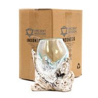 Verre sur Bois Blanchi - Bol Moyen