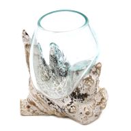 Verre sur Bois Blanchi - Bol Moyen