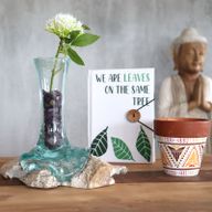 Verre sur Bois Blanchi - Vase - Petit