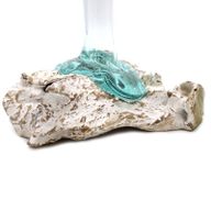 Verre sur Bois Blanchi - Vase - Moyen