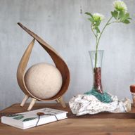Verre sur Bois Blanchi - Vase - Moyen