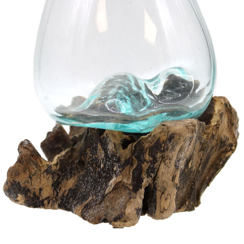 Verre sur Bois avec Support - Bol Moyen