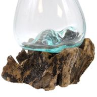 Verre sur Bois avec Support - Bol Moyen