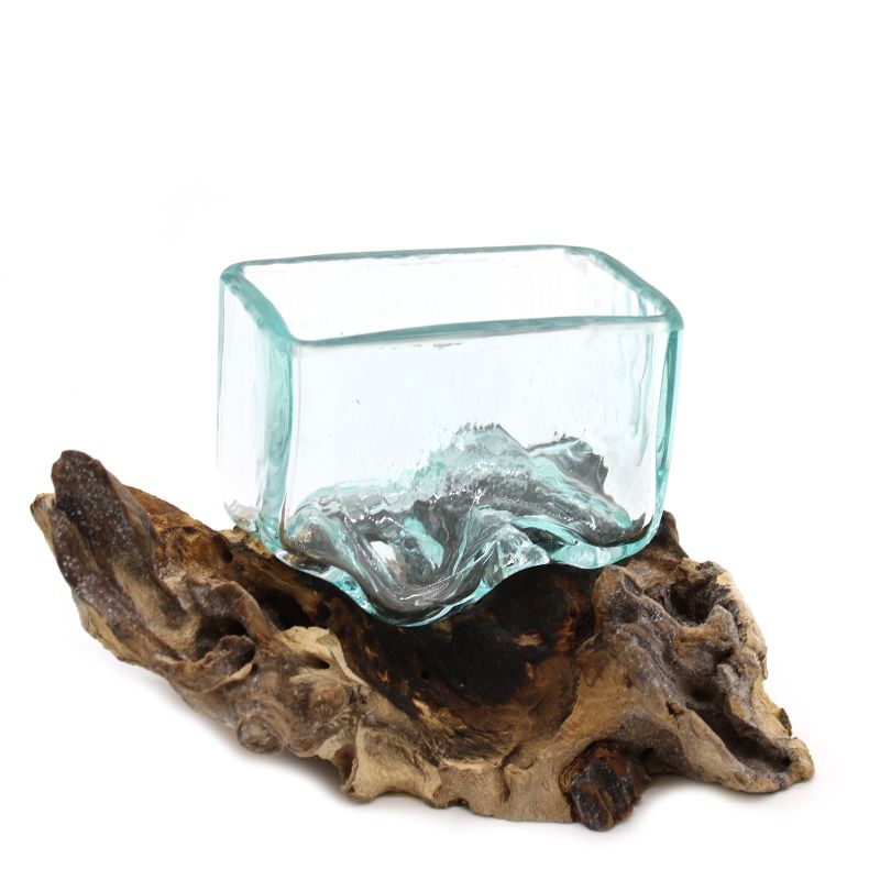 Verre sur Bois avec Support - Petit Bol
