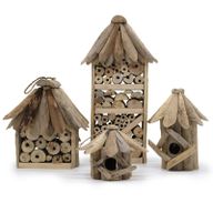 Boîte en hauteur pour abeilles et insectes en bois flotté