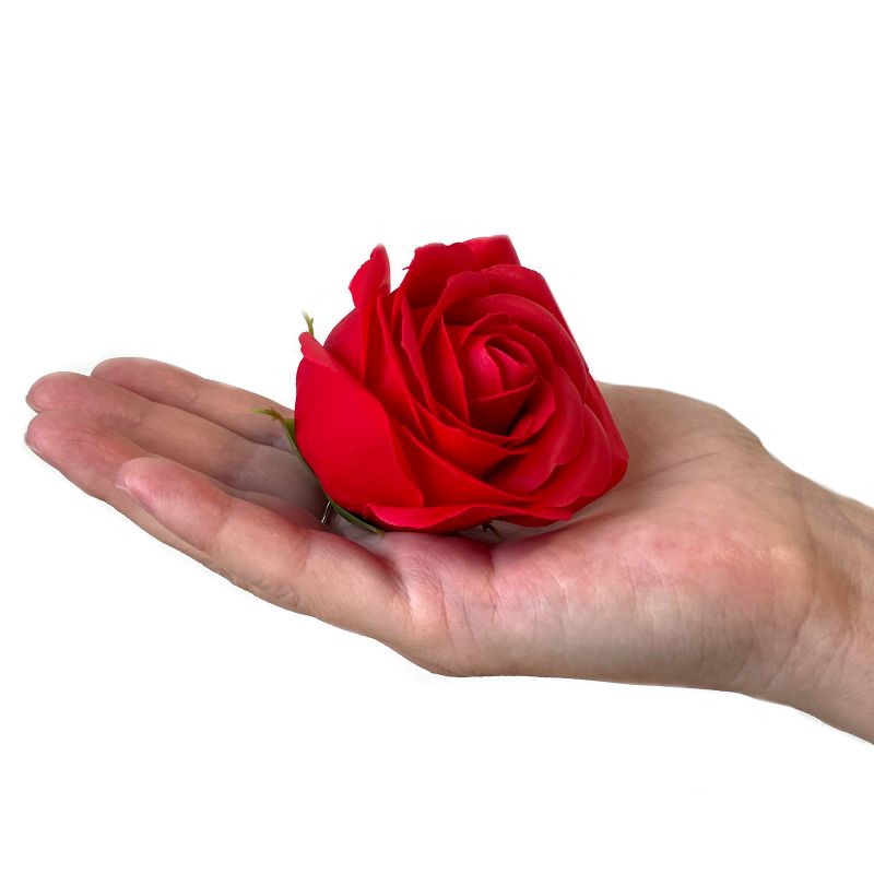 Bouquet Cadeau Fleur de Savon - 9 Roses Rouges - Carré