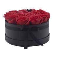 Bouquet Cadeau Fleur de Savon - 14 Roses Rouges - Rond