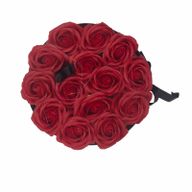 Bouquet Cadeau Fleur de Savon - 14 Roses Rouges - Rond
