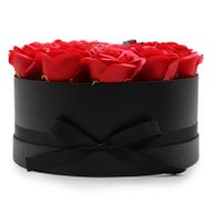 Bouquet Cadeau Fleur de Savon - 14 Roses Rouges - Rond