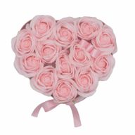 Bouquet Cadeau Fleur de Savon - 13 Roses Roses - Coeur