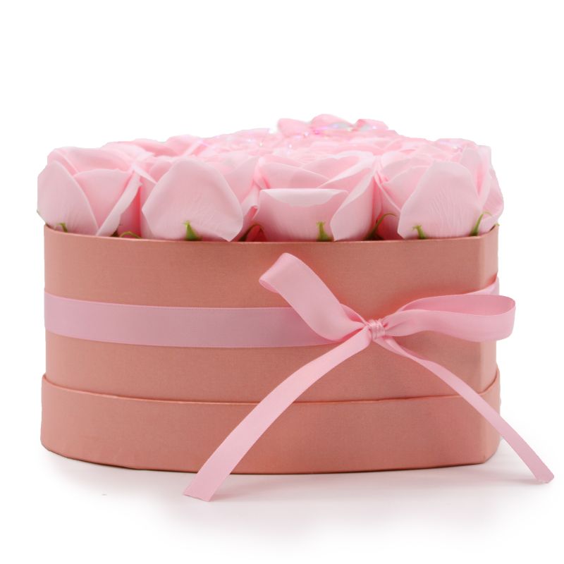 Bouquet Cadeau Fleur de Savon - 13 Roses Roses - Coeur