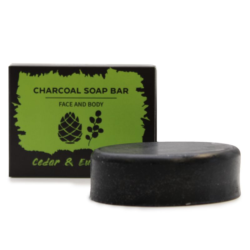 Savon au Charbon 85g - Eucalyptus & Cèdre