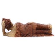 Statue de Bouddha Sculptée à la Main - 50cm - Endormi