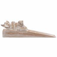 Arrêt de porte sculpté à la main - Chaton