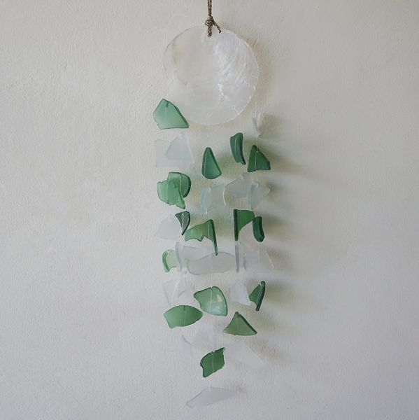 Copy & Glass Drop - Verre vert et blanc