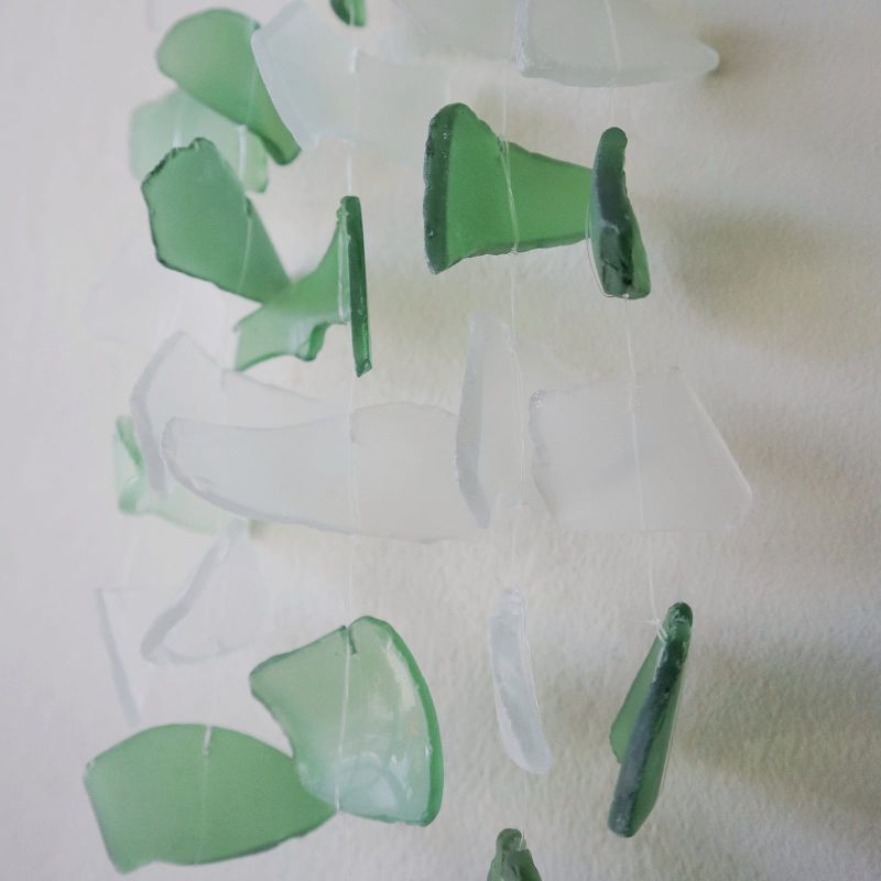 Copy & Glass Drop - Verre vert et blanc