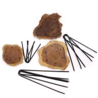 Ensemble de 3 supports en Bois pour pots de fleurs- Blanc Délavé
