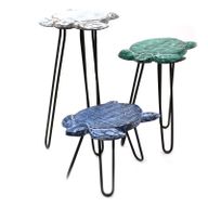 Ensemble de 3 Supports pour Plantes en Bois Albasia - Tortues