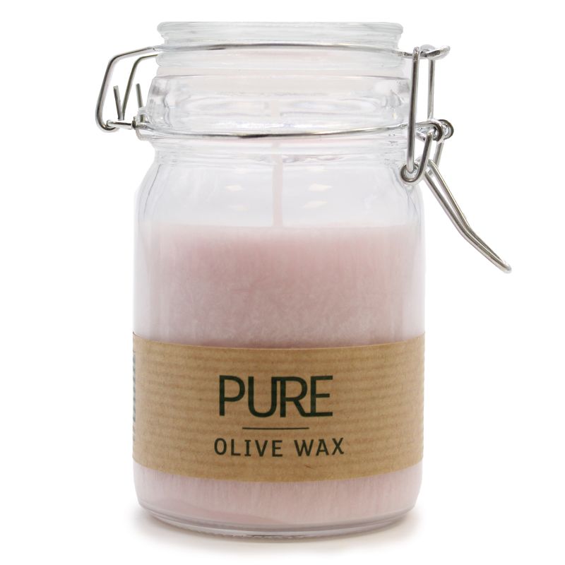 Bougies Pot Pure Cire d'Olive 120x70 - Rose Antique