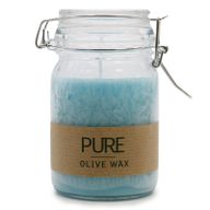 Bougies Pot Pure Cire d'Olive 120x70 - Turquoise