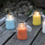 Bougies Pot Pure Cire d'Olive 120x70 - Mandarine