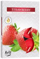 Lot de 6 Bougies Chauffe-Plat Parfumées - Fraise