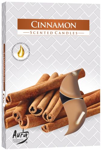 Lot de 6 Bougies Chauffe-Plat Parfumées - Cannelle
