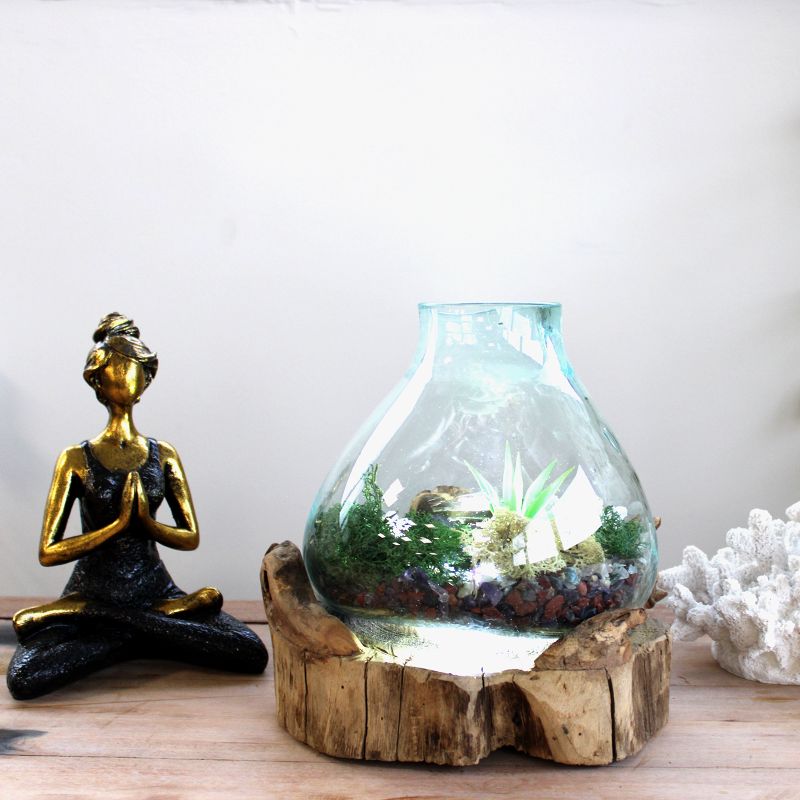 Molten Glass grand aquarium pour poissons 3,7 litres (avec cavité lumineuse) - 30 cm (prise du Royaume-Uni)