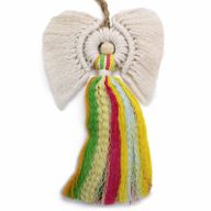 Ange en macramé - Arc-en-ciel