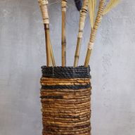 Ensemble en feuille de bananier - 2 vases et 2 bacs
