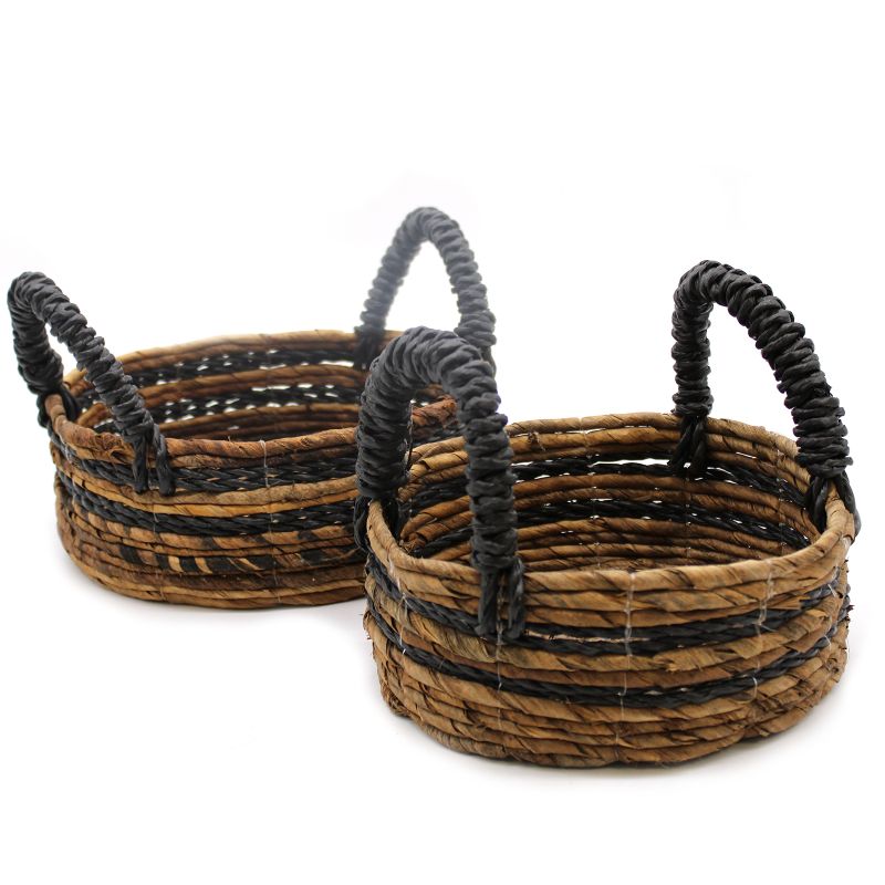 Panier en Feuille de bananier et raphia Hitam - Lot de 2